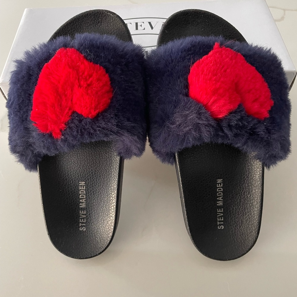 Steve Madden Women’s Stryker Slides in Blue